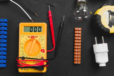 Multimeter electrical instruments table