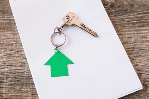 New house key paper