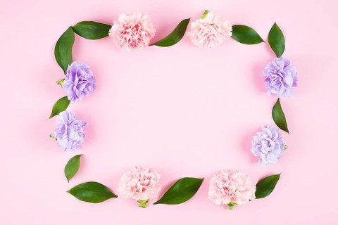 Rame with flower heads leaf