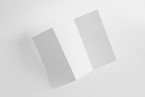 Trifold paper mockup