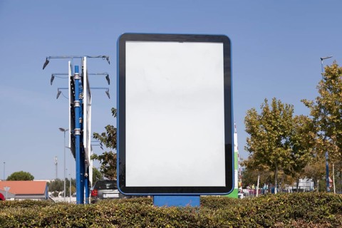 Advertisement billboard hedge