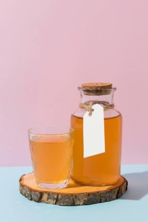 Assortment with delicious kombucha drink