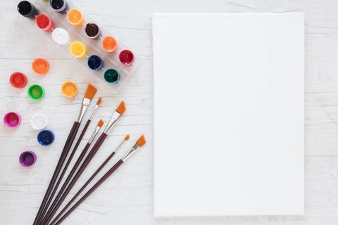 Composition tools painting paper