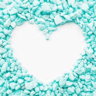 Heart turquoise stones