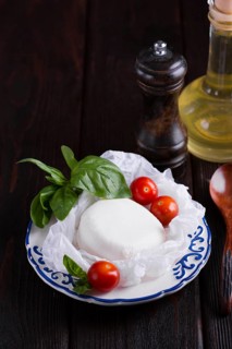 Tasty mozzarella cherry tomatoes