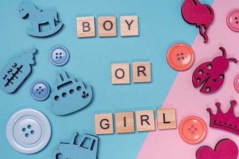 Top view cute little baby accessories