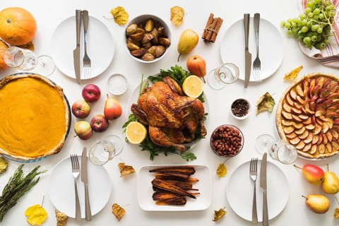 Top view delicious food assortment