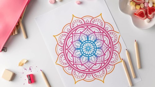 Top view mandala concept