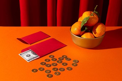 Chinese new year 2021 lucky coins yen money