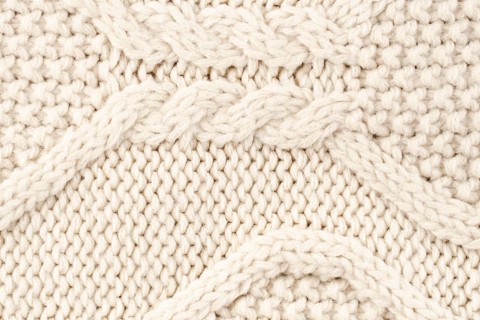 Close up cream wool pattern