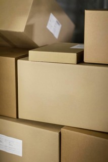 Close up delivery packages