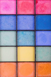 Colorful palette eye shadow colors