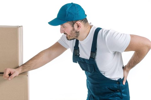 Courier with aching back