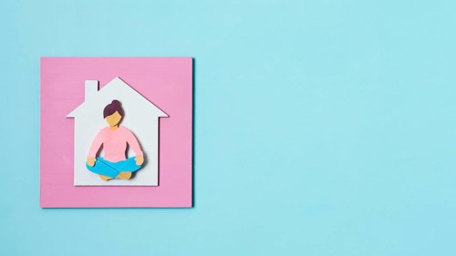Covid concept with woman shape view