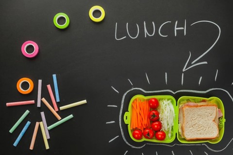 Drawings blackboard with sandwich