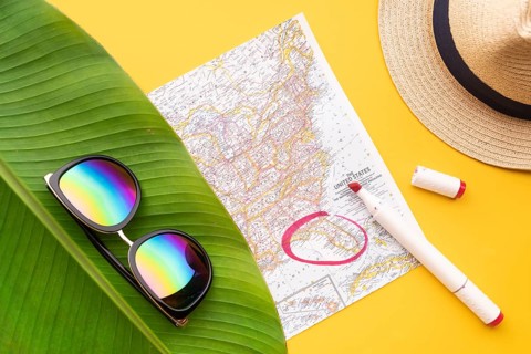 Florida state marked map