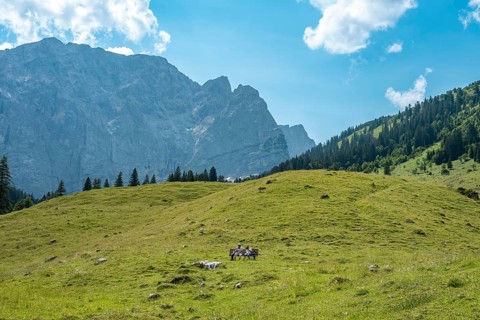 Peace and relaxation in the Karwendel mountains near the Engalmen