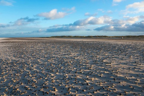 North Sea beach at the meeting of the North Sea and the Baltic Sea
