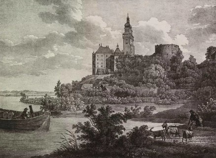 Die Donau bei Schloss Wallsee in Niederoesterreich