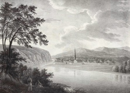 The river Danube in the former Wallachia. Turnul Fortress