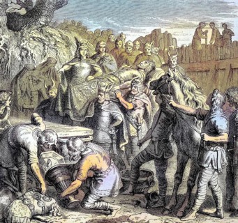 The burial of the Visigoth king Alaric