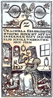 Playing card from a low German card game