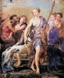 The goddess Diana and her retinue