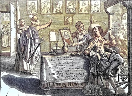 Visitors of a belgium brothel look at pictures of the prostitute women to make the choice