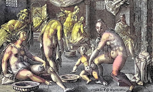 Situation in a Bathing house in the 17th century