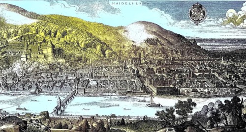 View of Heidelberg in front of the destruction