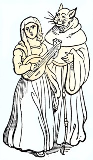 A monk symbolic as a horny cat in the monastery