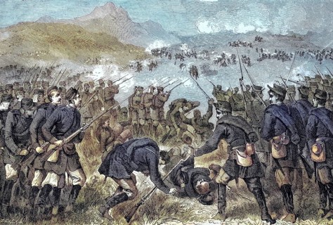 Battle between Russians and Turks in the Lomthale
