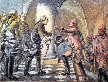 Encounter of Frederick II with Emperor Joseph II in Neisse in 1769
