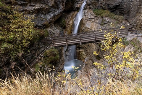 Wooden footbridge