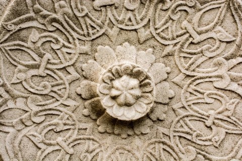 Ottoman marble carving art in detail