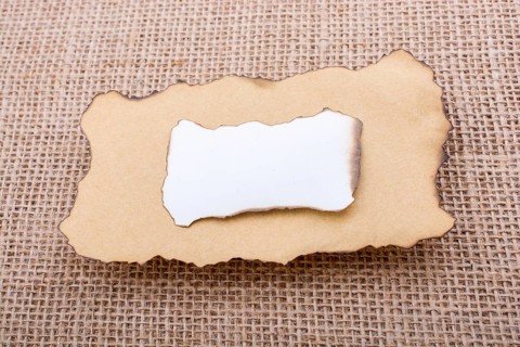Paper with some burned edges
