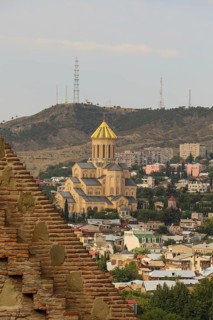 Metekhi Church above the Kura river in Tbilisi
