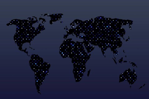 World map design. Earth with continents. Map of europe and america