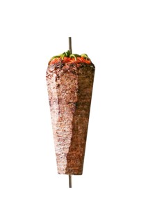 Turkish dish Doener Kebab as a turning roast