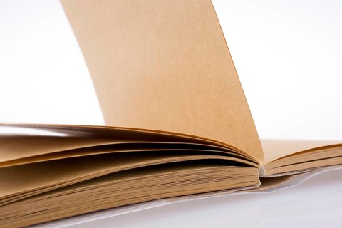 Spiral notebook on a white background