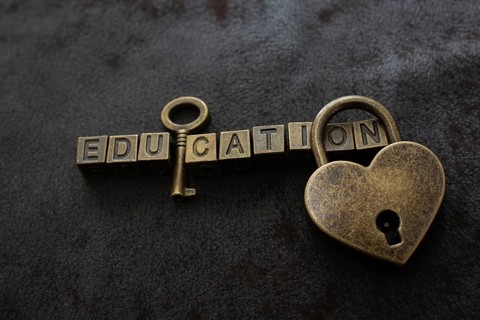 Love shaped padlock