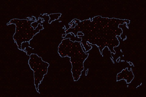 World map design. Earth with continents. Map of europe and america