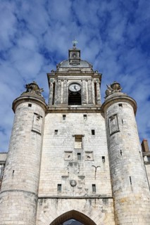 Medieval clock tower in La Rochelle