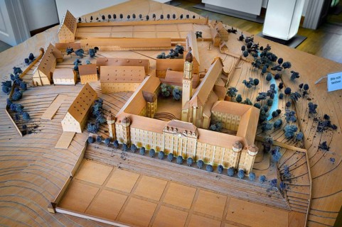 Wooden model of the monastery in the museum