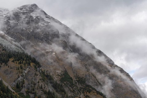 Fog in the Karwendel nature park Park