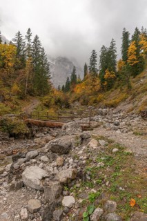 Fog in the Karwendel nature park Park