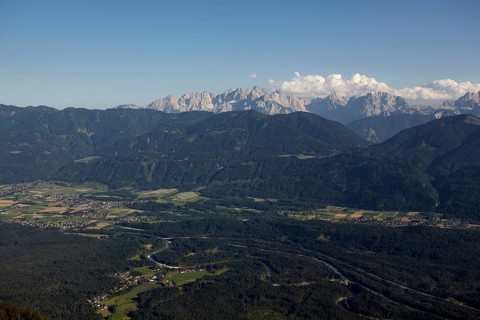 View from the Dobratsch into the Julian Alps