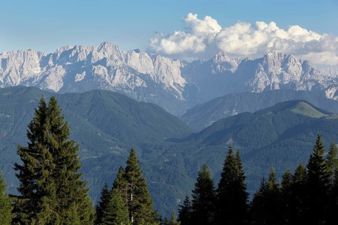 View from the Dobratsch into the Julian Alps