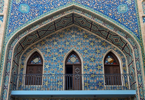 Orbeliani bath decorated with arabesques in the style of a Persian madrasa or Koran school