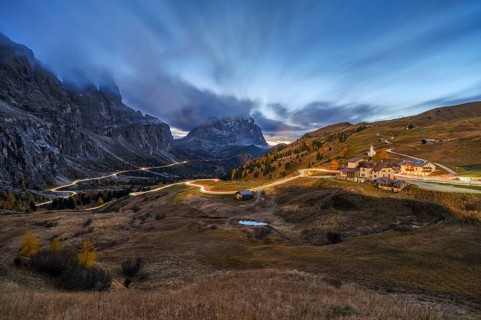 View of the Gardena Pass